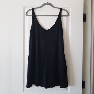 EUC Zara Black Satin Jumpsuit/Romper S